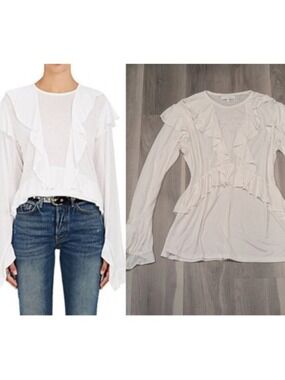 IRO | Nampa Ruffled Long Sleeve Top In White